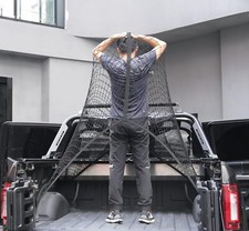 Highly Elastic Cargo Net Simple Truck Bed Cargo Mesh 4'x4' Stretches To 7'x7'