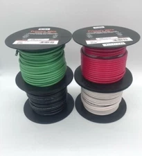 8 Gauge Primary Wire 100% Fine-Stranded Copper USA Made Lot NOT CCA