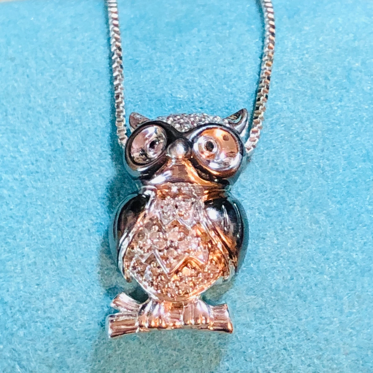 Silver owl pendant deals