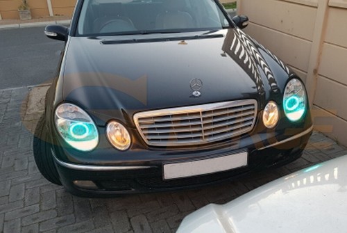 Para Mercedes Benz Clase E W211 Multicolor RGB LED Ojos de Ángel Bluetooth APP - Imagen 8 de 12