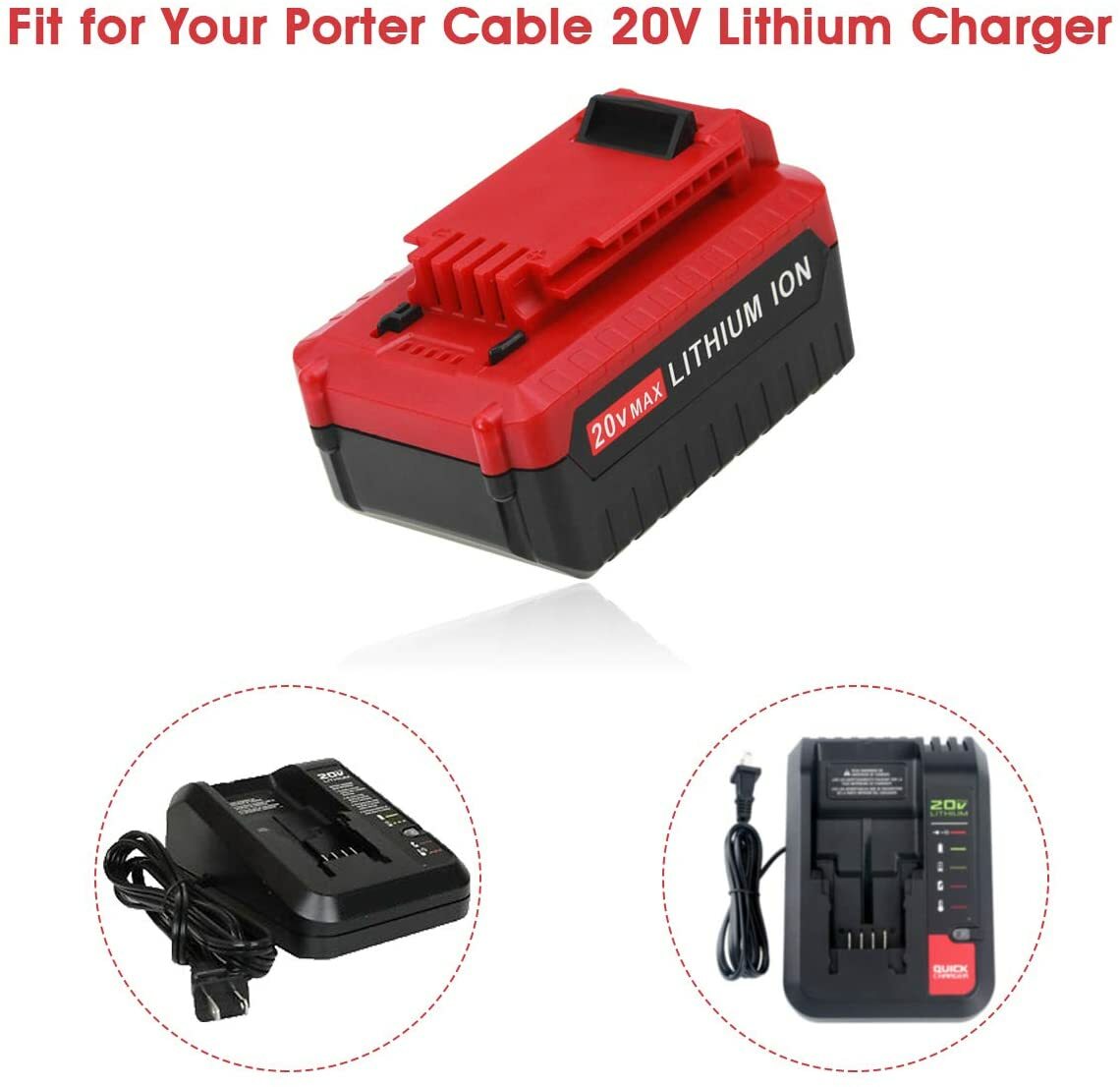 2Pack 5.0Ah for PORTER CABLE 20 Volt LithiumIon Battery 20V Max PCC680L PCC685L eBay