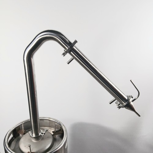 Brand new, Pot still, 8"_16" Shotgun-condenser, Stainless-Moonshine.