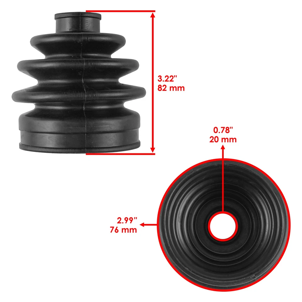 Kit de bota CV interno eixo dianteiro para Polaris Ranger 500 2017-2022 2206543 2206538 - Imagem 2 de 4