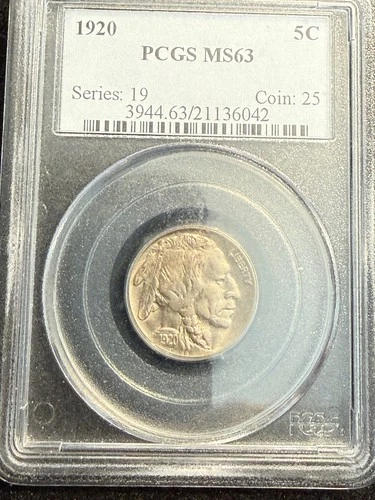 1920 Buffalo Nickel, PCGS MS-63