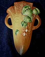 Genuine Roseville Pottery Fuchsia Pattern Wall Pocket Vase 1282 Crisp Mold