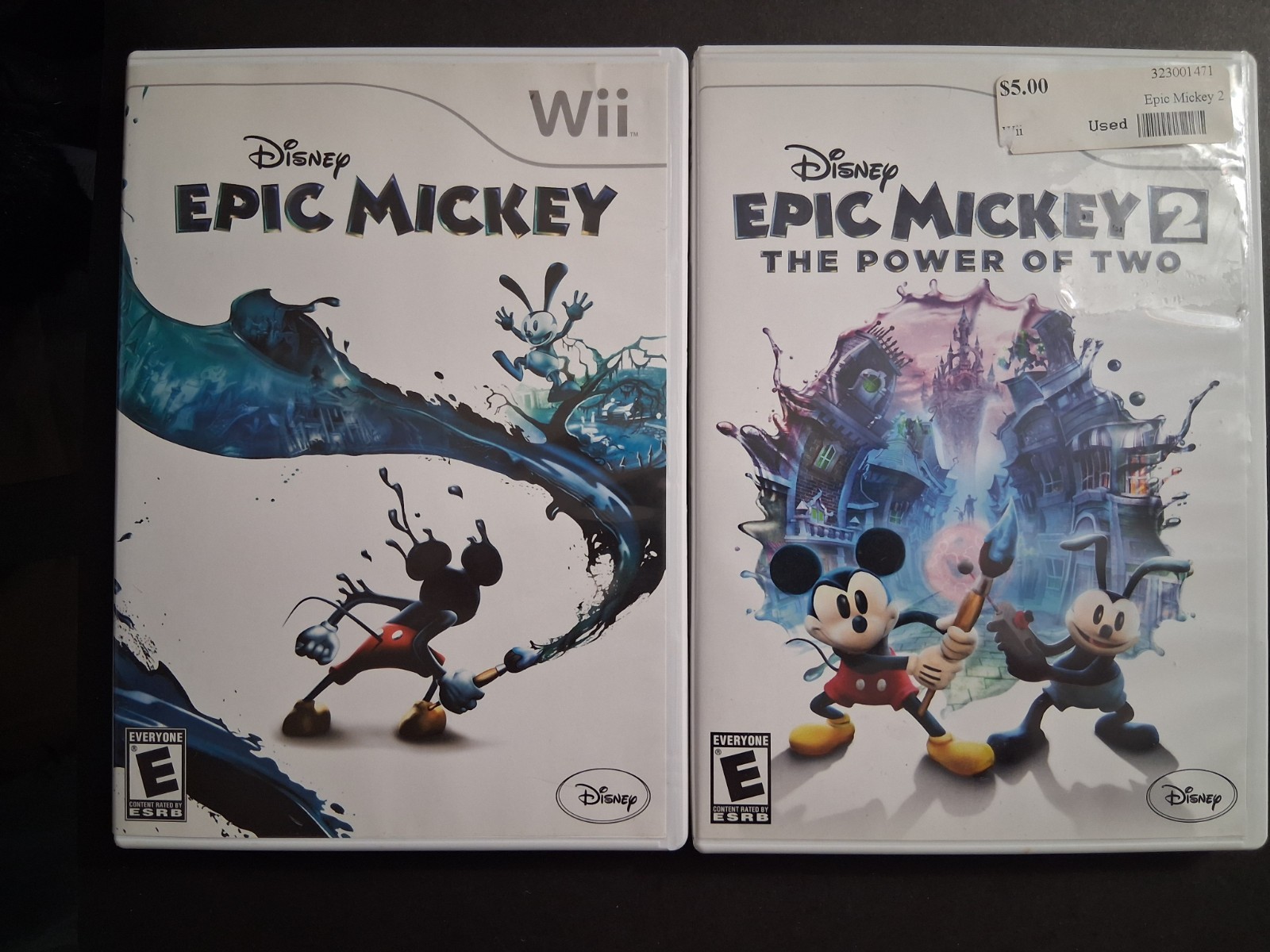 Epic Mickey & Epic Mickey 2: The Power Of Two lot of 2 Games for Nintendo Wii