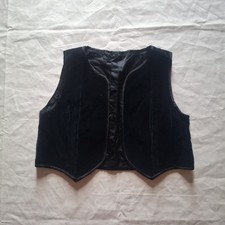 Antique 1900s Men  s Black Velvet Waistcoat Vest Evening Dress Formal Tailcoat