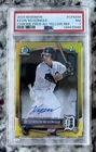 2025 Bowman Chrome Kevin McGonigle Auto Yellow Refractor 1/75 PSA 7