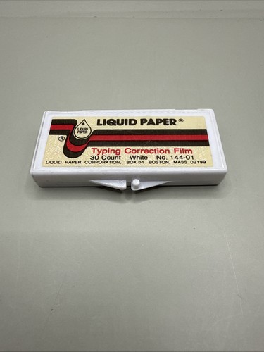 Vintage Liquid Paper Typing Correction Film - Liquid Paper Corporation - Sheets