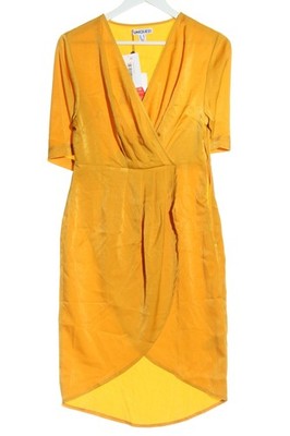 UNIQUE 21 Kurzarmkleid Damen Kleid Gr. DE 36 hellorange Casual-Look