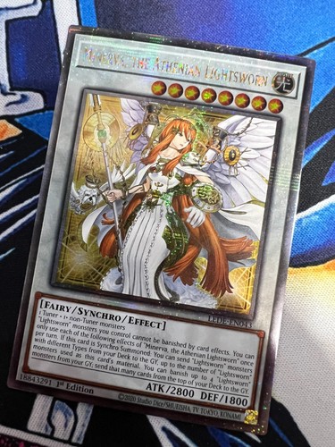 Minerva, the Athenian Lightsworn [Quarter Century Secret Rare] LEDE-EN043 YuGiOh Legacy of Destruction card