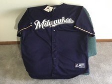 New w/Tags Milwaukee Brewers Alternate Jersey Sz XL Majestic MLB