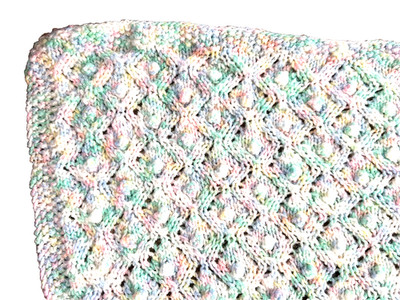 Baby Blanket Top Cover Throw Knitted Cute Pink Purple Turquoise 36''x 36''