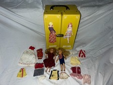 VTG Skooter Doll Lot Case Yellow 1960s Mattel Barbie Tutti 2 Dolls and clothes