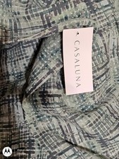 Casaluna Printed Shower Curtain 72 by 72 Cotton / Linen Blend