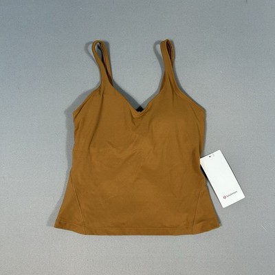 Lululemon Align Tank Top Womens Size 8 Brown Nylon Stretch Waist Length New