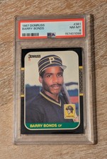 1987 Donruss Barry Bonds #361 PSA 8 Rookie Card Pirates. rookie card picture
