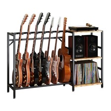 Record Player Stand with Guitar Stand, Record Player Table with Guitar Rack, ...