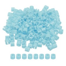 300Pcs Blank Clothes Hanger Marker Fit 3mm Rod for Garment Coding Light Blue