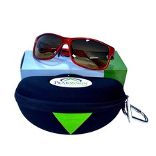 PeakVision Sports LX2 Red Sunglasses Golf Cycling Driving Case Box Carabiner