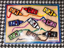 Garanimals Wooden Peg Puzzles Coloring Crayons Colors