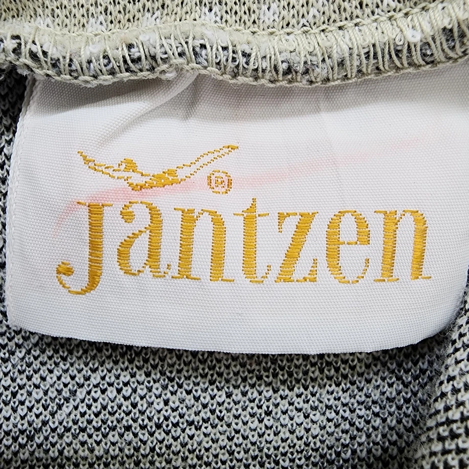 Falda Jantzen vintage años 70 para mujer S beige negra plisada geométrica línea A preppy Foto 3 de 4