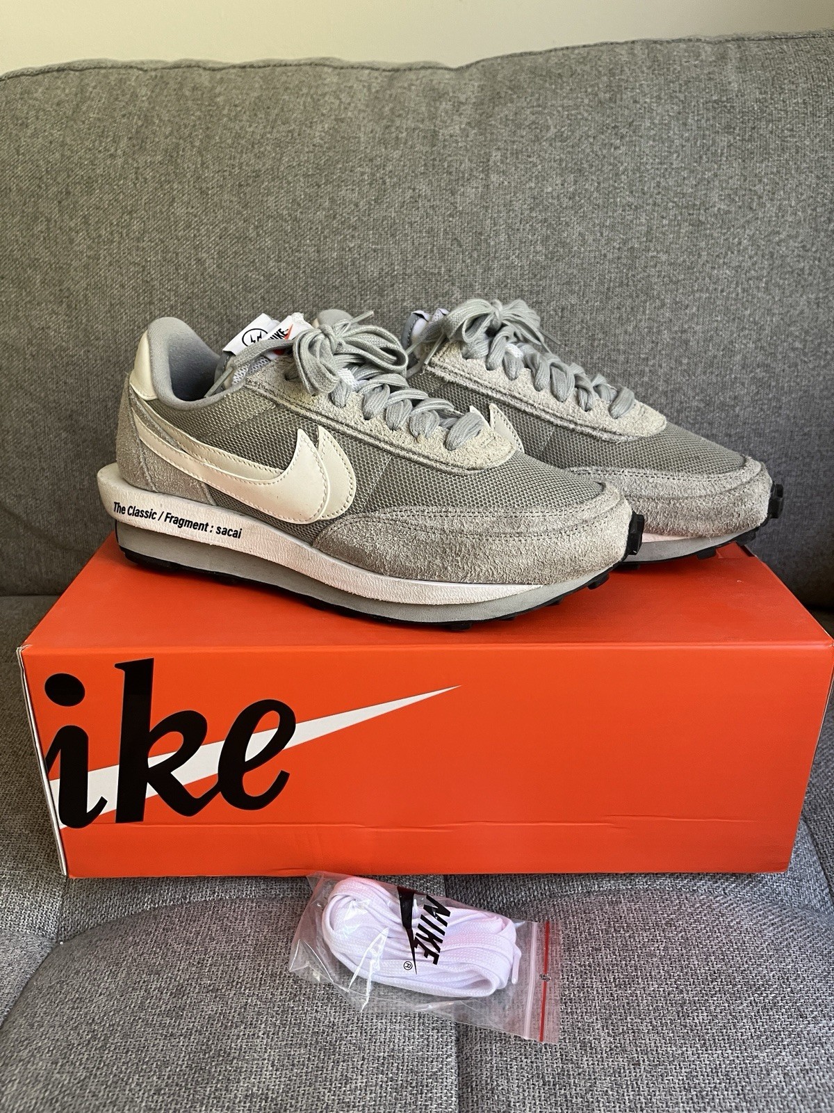 SACAI X NIKE Nike x Sacai x Fragment LD Waffle SF Grigio Taglia 10