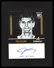 2013-14 Jeff Withey Rookie Card Auto - Panini Pinnacle #100 NO Pelicans. rookie card picture