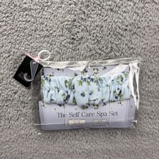 Wild Fable Self Care Spa Set Headwrap Wristbands 3pc Blue Floral Women Regular