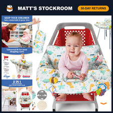 Baby Shopping Cart Seat Cover - High Chair  Grocery Cart Protector, Soft Cotton