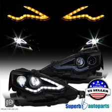 Full Led Black Smoke Projector Headlights For 2014 2015 2016 Lexus Is250 Is350