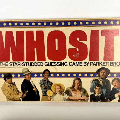 WHOSIT? Parker Brothers Board Game 3-6 Players Ages 8+ 1972 Vintage Cardboard