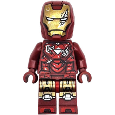 LEGO Iron Man Mark 6 Battle Damage Minifigure sh0923 Marvel Super Heroes