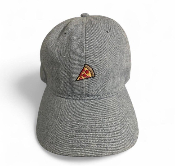 Pizza Tiny Logo Basic Blue Denim Baseball Cap Hat… - image 1
