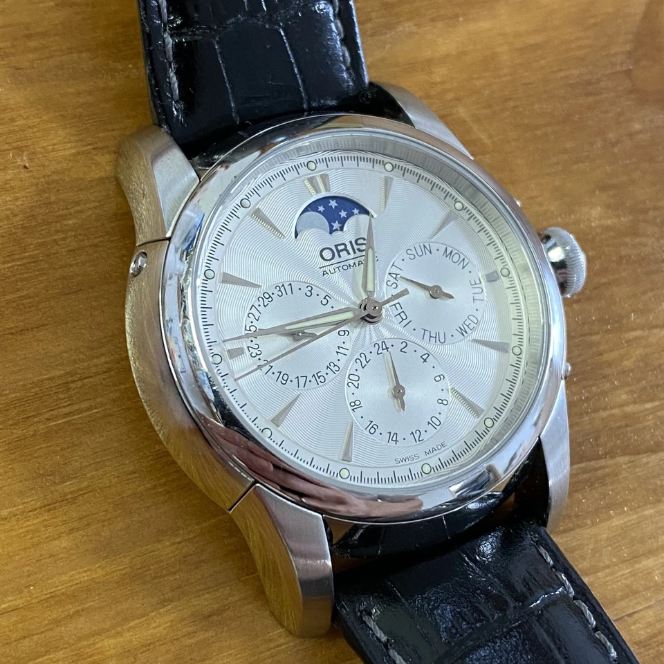 Oris Artelier Complication 7546A Triple Calendar Moon phase Automatic Watch - Image 2 of 4