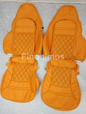Best fit for Chevy Corvette C5 Sports Custom seat cover Synthetic Leather Orange