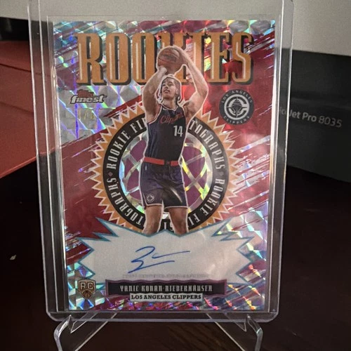 2025-26 Topps Finest Yanic Konan-Niederhauser Rookie Red Finest Signatures 1/5