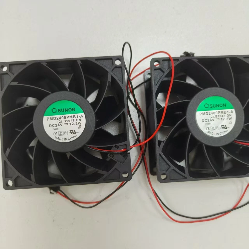 SUNON PMD2409PMB1-A 2Pin Inverter Cooling Fan Fast Shipping 24V 12.2W 92×92×38MM - Image 2 of 2