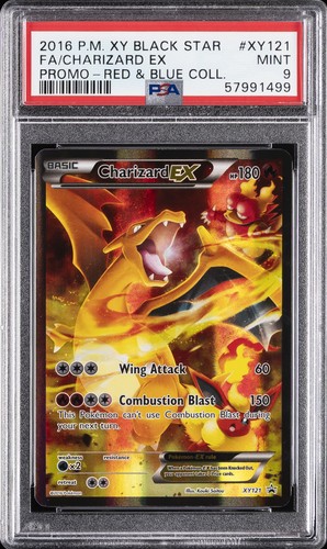 2016 POKEMON XY BLACK STAR PROMO #XY121 FULL ART/CHARIZARD EX PSA 9