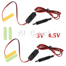 Lot AAA Eliminator Cable Dummy-Battery Power Cable Replacement for 3/4.5 AA AAA