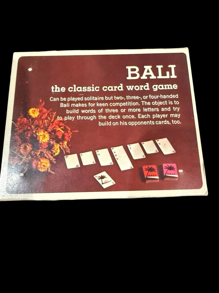 Scrabble BALI CARD GAME Complete In Box No 22 Selchow Richter Word Vintage 1972 - Image 2 of 4