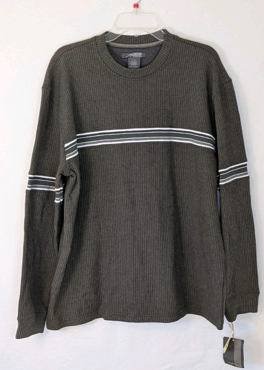 Method Men’s Large Ribbed Pullover Sweatshirt Gra… - image 1