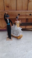 Vintage Couple de danseurs espagnols (poupée) flamenco 18 cm