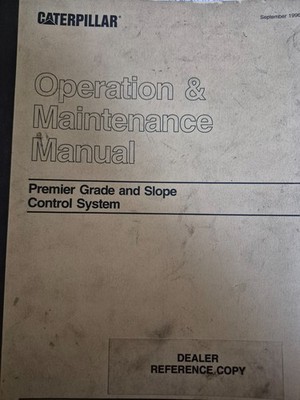 CAT Caterpillar Premier Grade Slope Control System Operation Operator Manual 