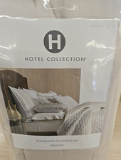 NIP: Hotel Collection Opalescent Standard Quilted Pillowsham - Oyster Color