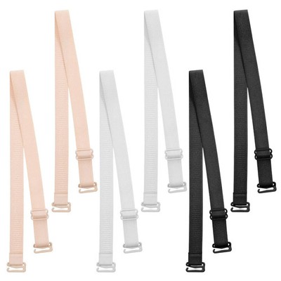 Giantree 3 Pairs of Bra Straps Replacement Small, Black/White/Skin-colored
