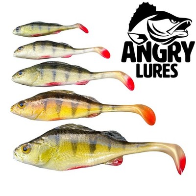 Wütende Köder. Angry Perch realistische handgefertigte Raubtierköder. 7cm - 15cm