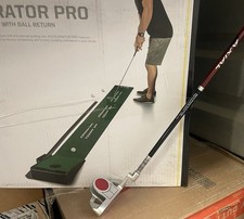 SKLZ Accelerator Pro True-Roll Golf Putting Mat w/ Ball Return Track