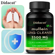 Mullein Leaf Extract Cleansing& Detoxification Promotes Lung Health 120 Capsules
