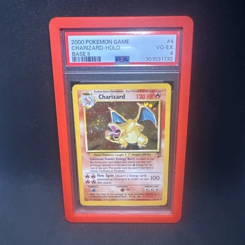 PSA 4 - Charizard 4/130 Holo - 2000 Base Set 2 - English Pokémon TCG- With Guard